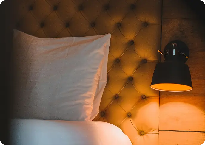 cama con luz